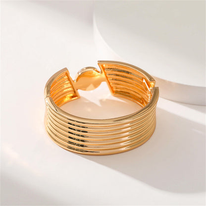 Crystal and 18K Gold-Plated Cut Bangle, gold bangle bracelet, dainty minimalist design, styled look