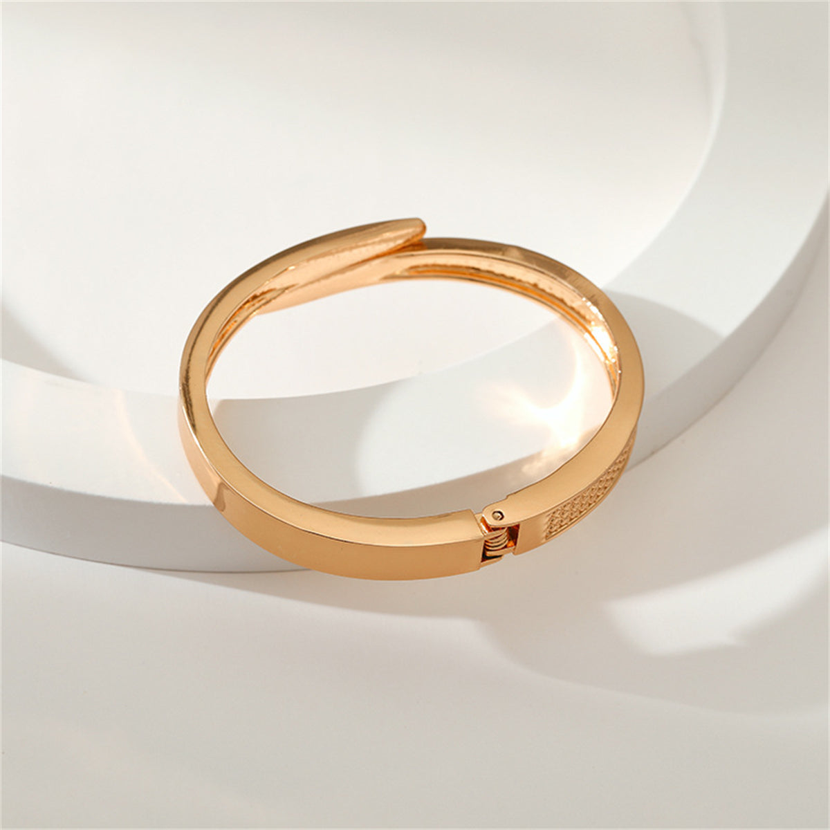 Cubic Zirconia & 18K Gold-Plated Bypass Bangle