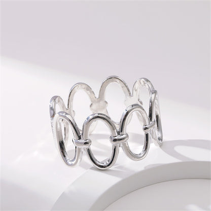 Cubic Zirconia and Silver-Plated Oval Station Bangle, silver bangle bracelet, botanical inspired, styled look