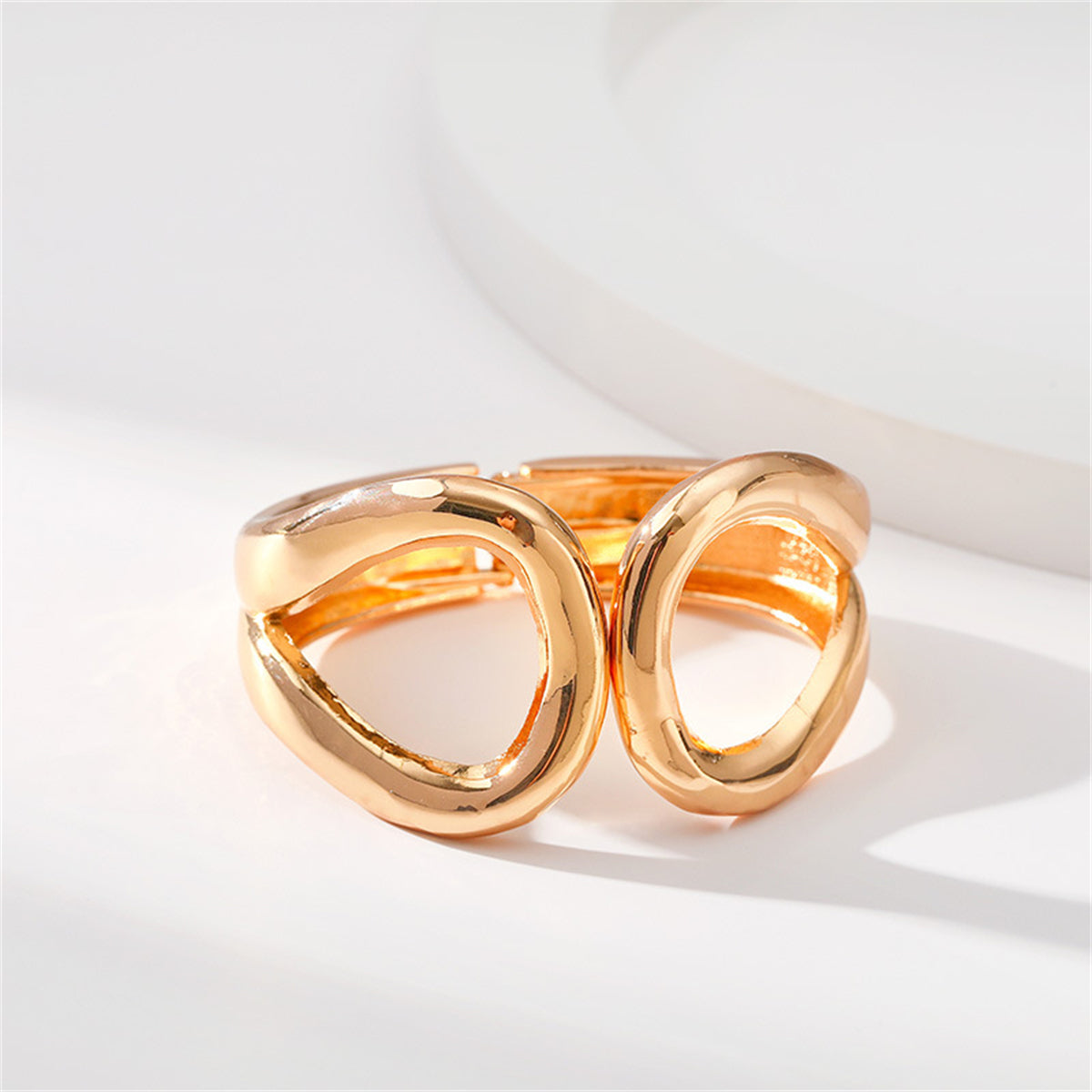 18K Gold-Plated Geometric Hinge Bangle, gold bangle bracelet, botanical inspired, lifestyle look