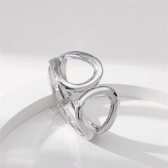 Silver-Plated Drop End Bangle