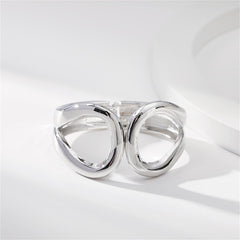 Silver-Plated Drop End Bangle