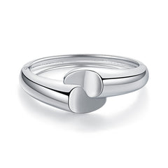 Silver-Plated Comma Bypass Bangle