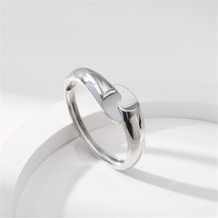 Silver-Plated Comma Bypass Bangle