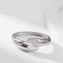 Silver-Plated Comma Bypass Bangle