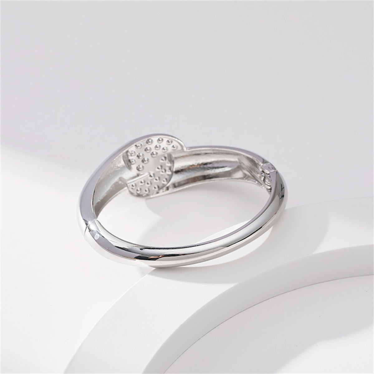 Silver-Plated Comma Bypass Bangle