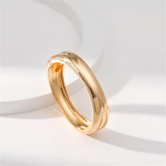 18K Gold-Plated Smooth Face Bangle