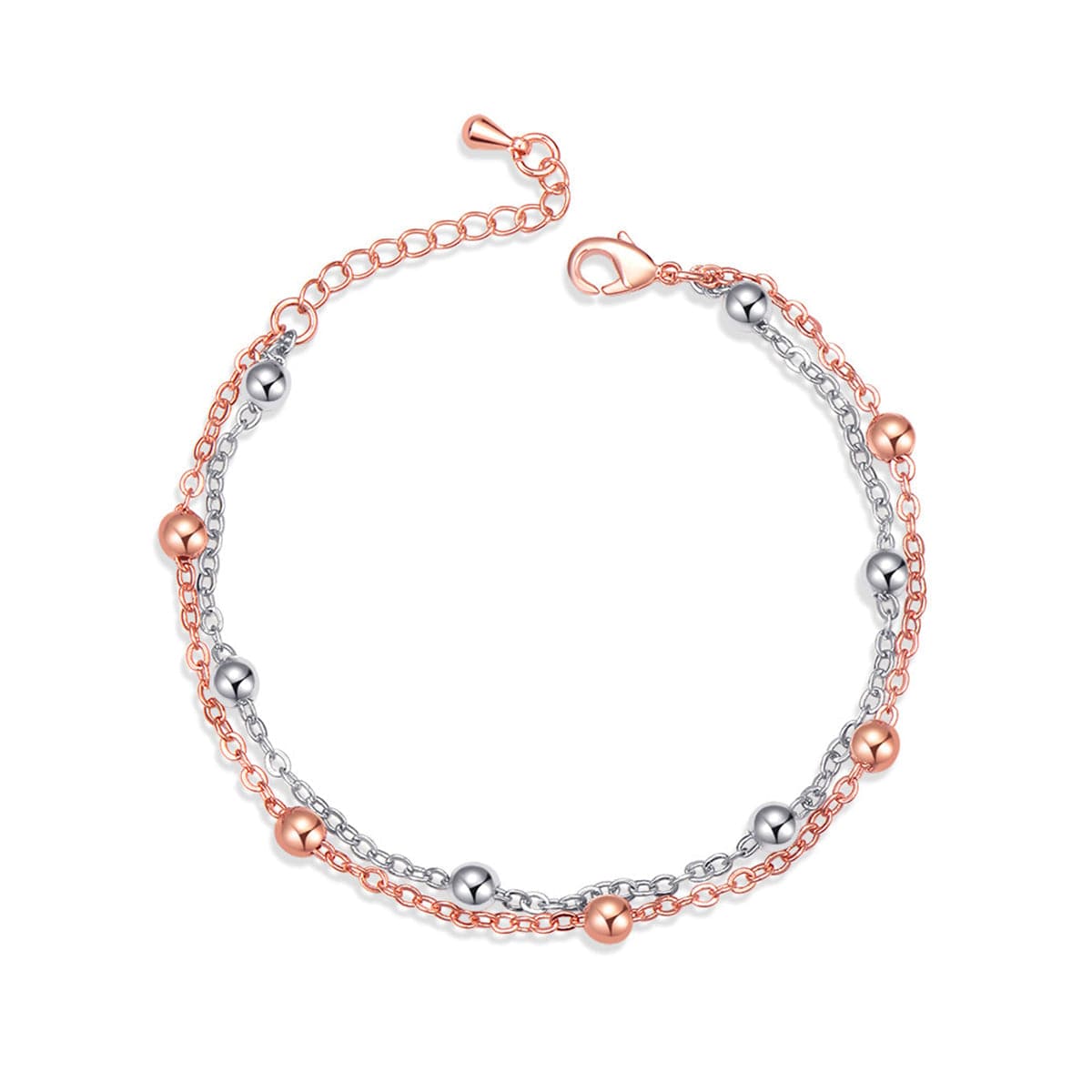 Two-Tone Layered Bead Bracelet