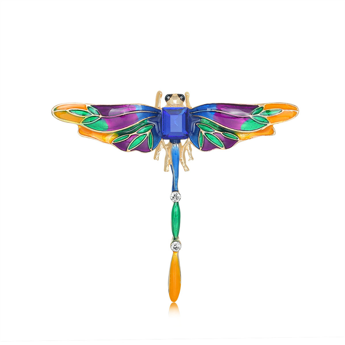 Cubic Zirconia & Crystal Dragonfly Brooch