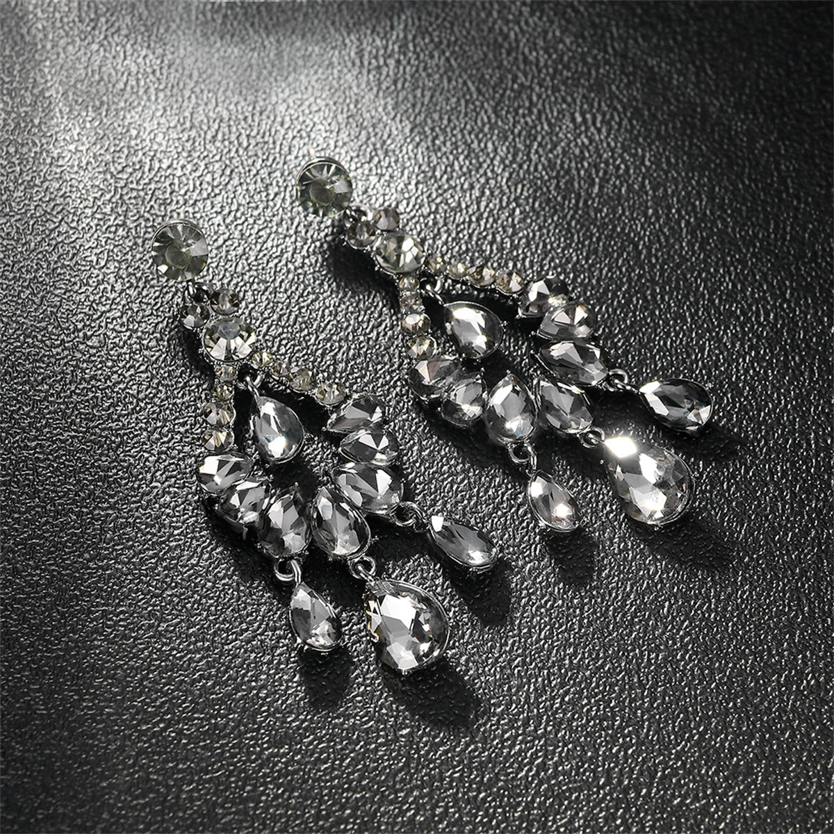 Cubic Zirconia & Crystal Chandelier Drop Earrings
