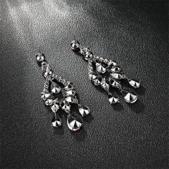 Cubic Zirconia & Crystal Chandelier Drop Earrings