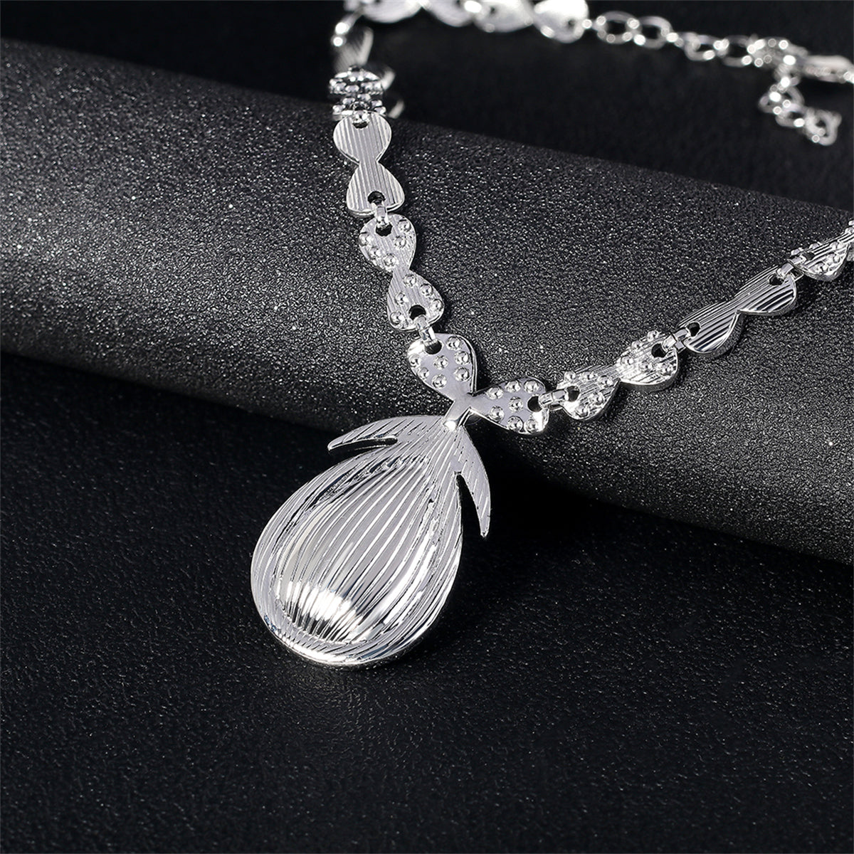 Crystal & Cubic Zirconia Silver-Plated Pendant Necklace & Drop Earrings
