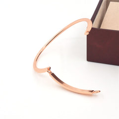 18k Rose Gold-Plated 'Believe In Yourself' Bangle - streetregion