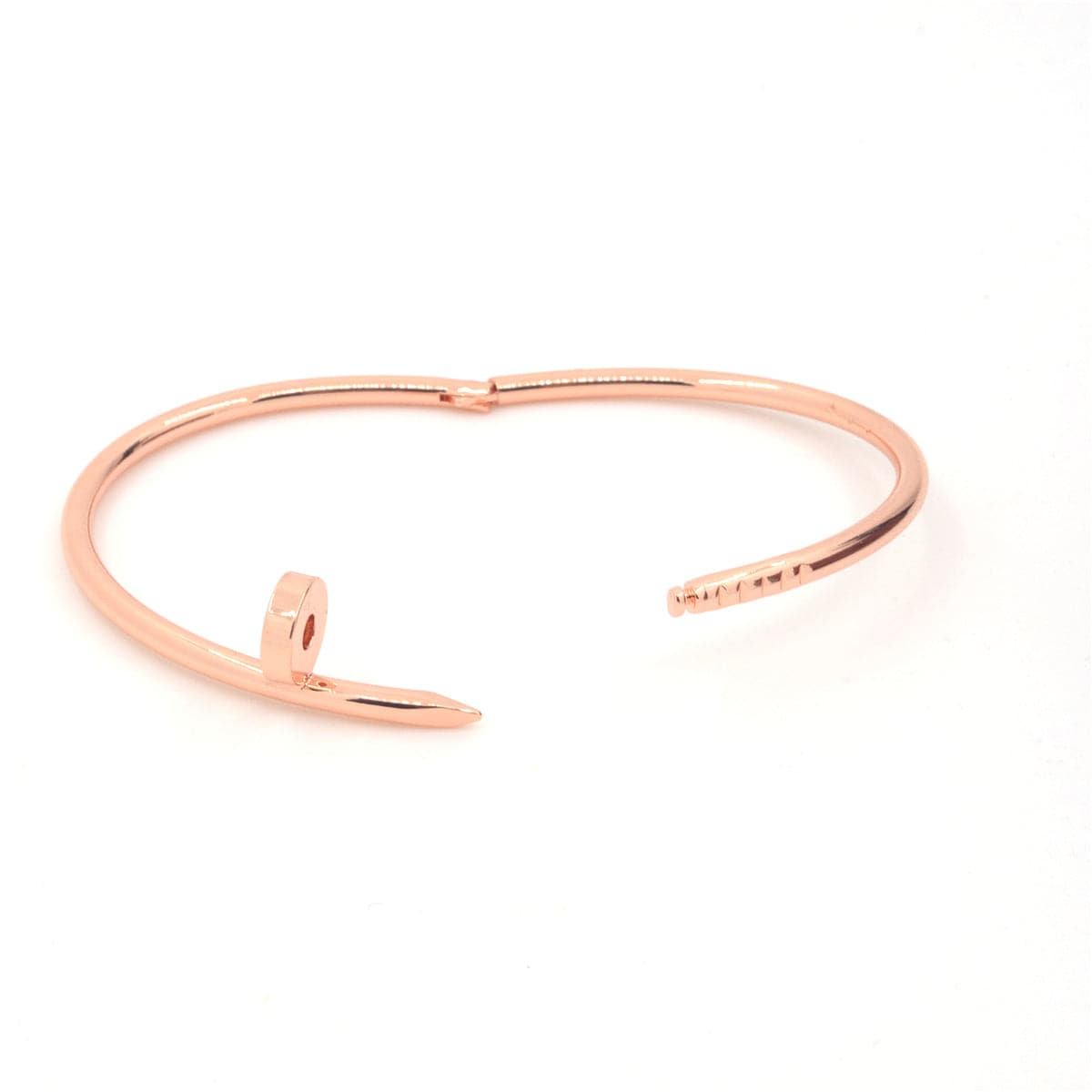 18k Rose Gold-Plated Screw Bangle - streetregion