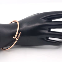 18k Rose Gold-Plated Screw Bangle - streetregion