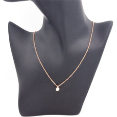 18k Rose Gold-Plated 'Lucky' Round Pendant Necklace - streetregion