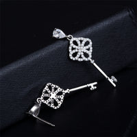 Pear Crystal & Cubic Zirconia Key Drop Earrings