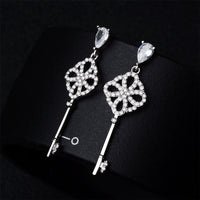 Pear Crystal & Cubic Zirconia Key Drop Earrings