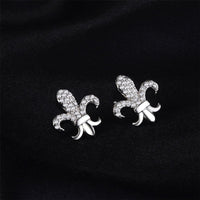Cubic Zirconia & Silver-Plated Octopus Stud Earrings