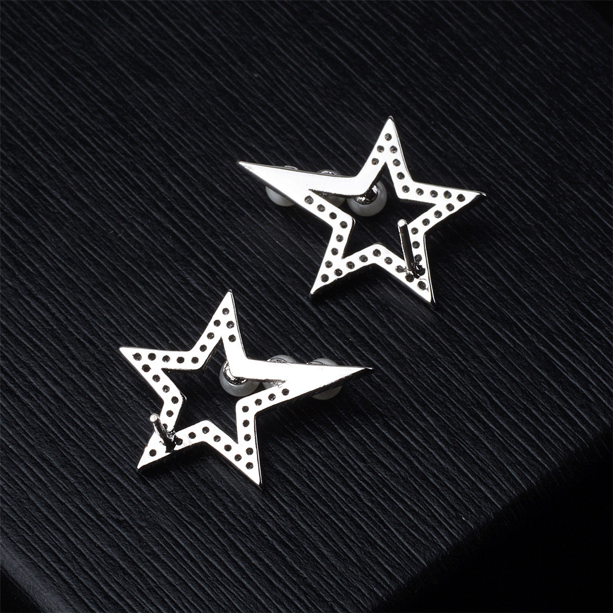 Pearl & Cubic Zirconia Star Stud Earrings