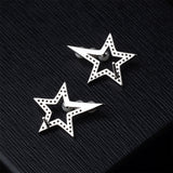 Pearl & Cubic Zirconia Star Stud Earrings