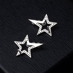 Pearl & Cubic Zirconia Star Stud Earrings