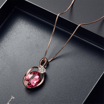 Red and White Cubic Zirconia Pendant Necklace and Drop Earrings, drop earrings for women, styled look