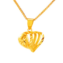 18K Gold-Plated Open Heart Pendant Necklace