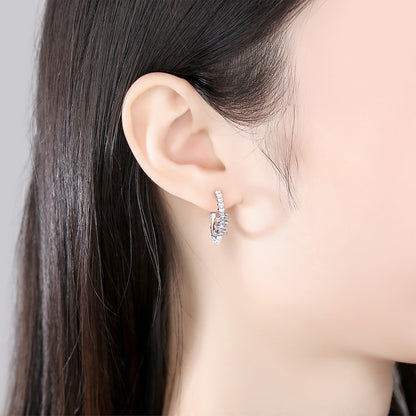 Crystal and Pearl Silver-Plated Hoop Earrings, vintage-inspired design, lifestyle look