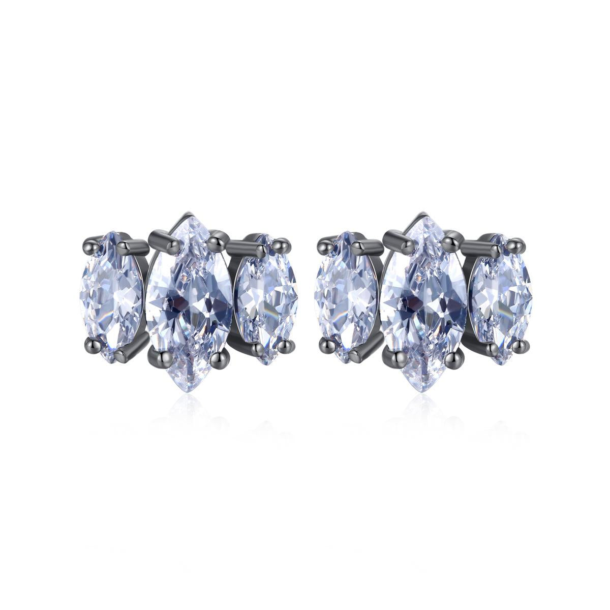 Marquise Crystal Stud Earrings, stud earrings for women, everyday style, front view