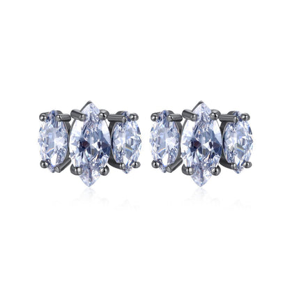 Marquise Crystal Stud Earrings, stud earrings for women, everyday style, front view