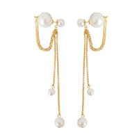 Imitation Pearl Chain Drop Earrings