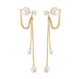 Imitation Pearl Chain Drop Earrings