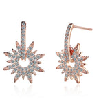 Cubic Zirconia & Rose Goldtone Sun Drop Earrings