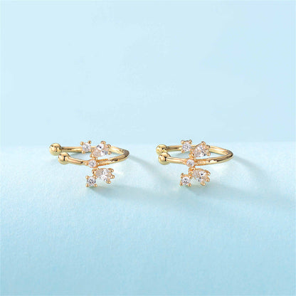 Crystal and Cubic Zirconia Bow Ear Cuffs, stud earrings for women, everyday style, lifestyle look