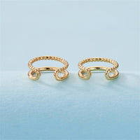 Goldtone Half Twine Layered Ear Cuffs