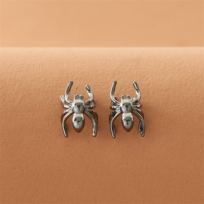 Black Spider Ear Cuffs, stud earrings for women, botanical inspired, lifestyle look