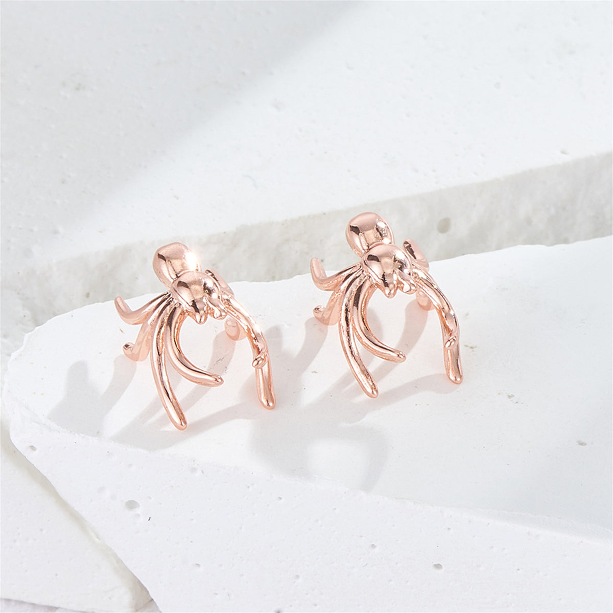 18K Rose Gold-Plated Spider Ear Cuffs