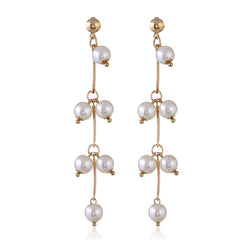 Pearl & 18K Gold-Plated Cherry Drop Earrings