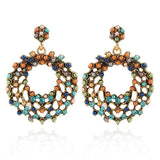 Imitation Pearl & 18k Gold-Plated Circle Drop Earrings