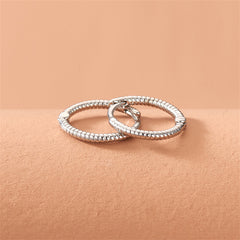Silver-Plated Twine Huggie Earrings