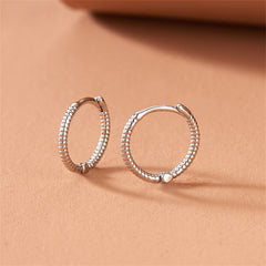 Silver-Plated Twine Huggie Earrings