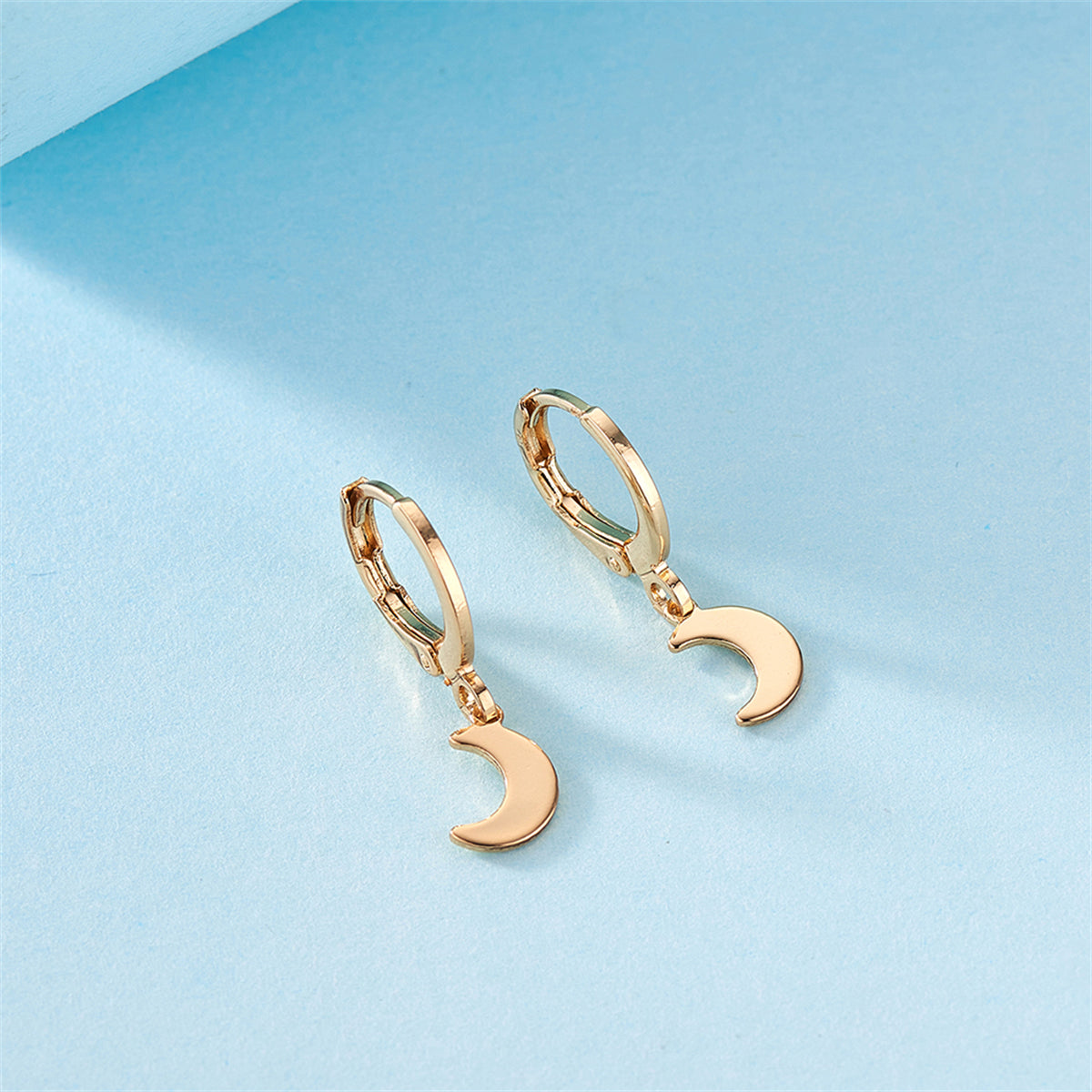 18K Gold-Plated Moon Huggie Earrings