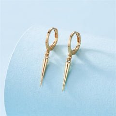 Elegant 18K gold-plated huggie earrings with a striking spike design, perfect for adding flair to any outfit.