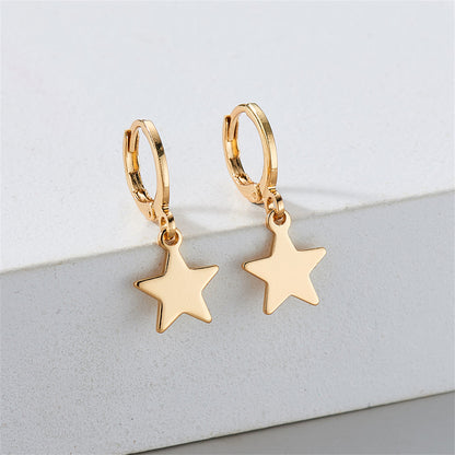 18K Gold-Plated Star Huggie Earrings