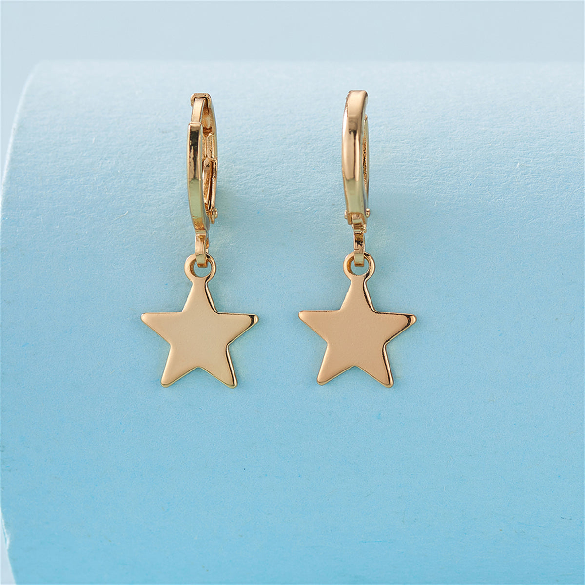 18K Gold-Plated Star Huggie Earrings