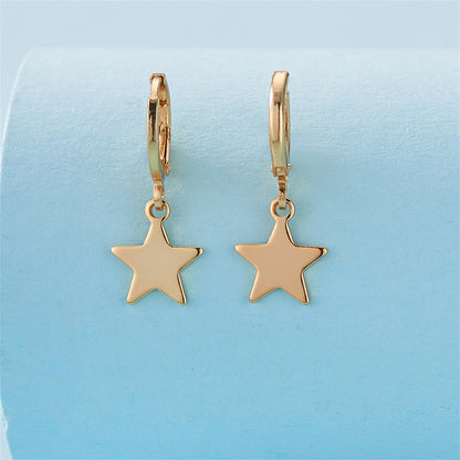 18K Gold-Plated Star Huggie Earrings