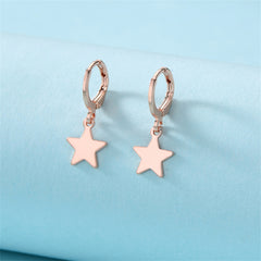 18K Rose Gold-Plated Star Huggie Earrings