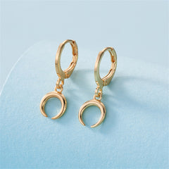 18K Gold-Plated Crescent Moon Huggie Earrings