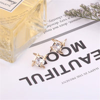 Crystal & 18k Gold-Plated Caged Stud Earrings - streetregion